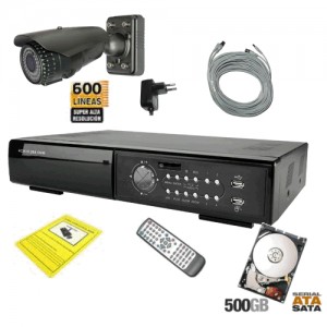 Kit AVTECH 1 c&aacute;mara CCD Sony + VCR de 500Gb