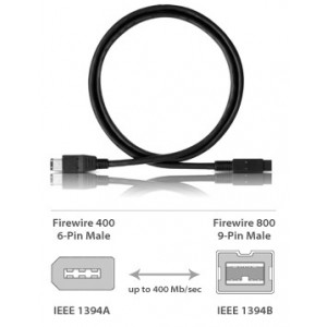 Cable IEEE1394 de 800 bilingual a 400 6 pin 2m Cable IEEE1394 de 800 bilingual a 400 6 pin 2m